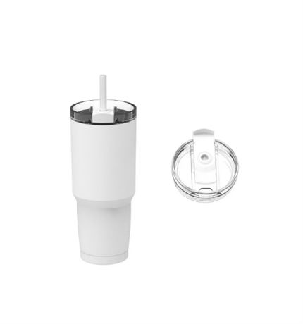 Gobelet inox double paroi Mainstays 30 oz blanc