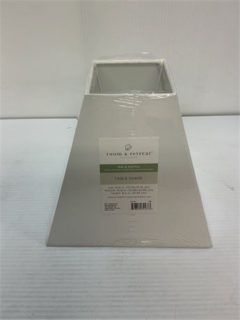 Abat-jour de table 4x4 po dessus, 9x9 po dessous, 8,5 po haut