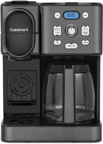 SANS BOÎTE - Cafetière Cuisinart 12 tasses, dosette unique, carafe en verre