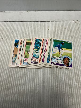 Lot de 25 cartes baseball O-Pee-Chee années 1980 variées