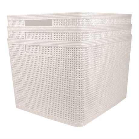 1 BAC ENDOMMAGÉ - Pq 3 - bacs de rangement rectangulaires Belle Maison