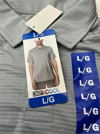 Polo gris clair pour homme taille L