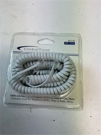 Rallonges téléphoniques mâle à mâle blanches – lot de 12