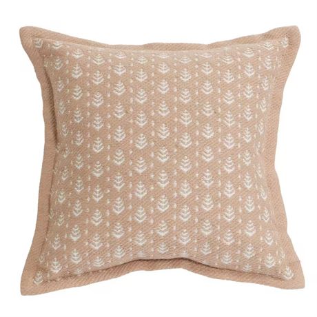 Coussin extérieur carré beige 20 x 20 po