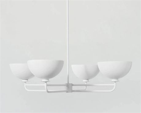 Lustre en dôme blanc - Threshold conçu en collaboration avec Studio McGee