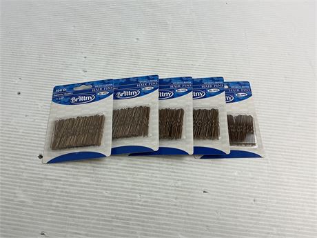 LOT DE 5 PAQUETS - Épingles cheveux Brittny 1.75 po lot de 100