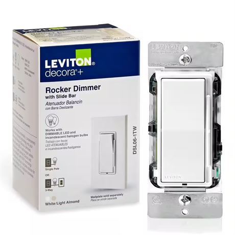 Gradateur Decora 600W simple/3 voies blanc