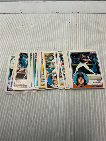 Lot de 30 cartes baseball O-Pee-Chee années 1980 variées