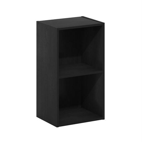 Bibliothèque Pasir 2 tablettes noir  (pièces manquantes)