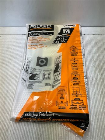 Sacs à poussière haute efficacité RIDGID VF3502 (lot de 2)