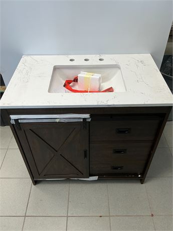 Meuble lavabo salle bain 36 po