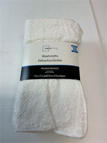 Débarbouillettes – lot de 18