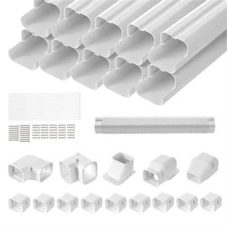 Goulotte décorative VEVOR mini-split 3 po L x 17,7 pi PVC