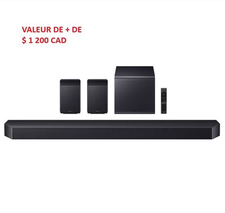 Barre son Samsung HWQ990H Q-Series 11.1.4 surround complet + caisson