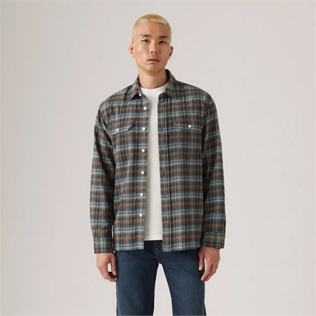 XL - Chemise travailleur Levi's coupe ample manches longues boutonnée marine