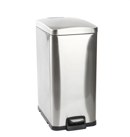 VOIR PHOTOS - Poubelle à pédale en acier inoxydable Hometrends 30 L