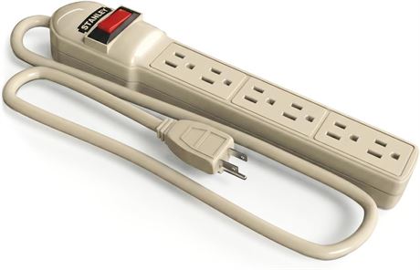 Barre alimentation STANLEY 6 prises 2,5 pi