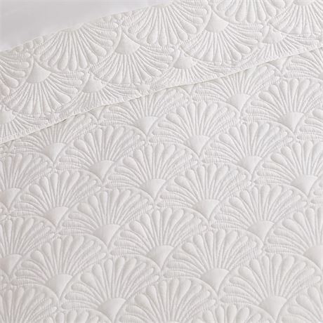Couvre-lit DRAPER JAMES RSVP Daveport blanc - Queen