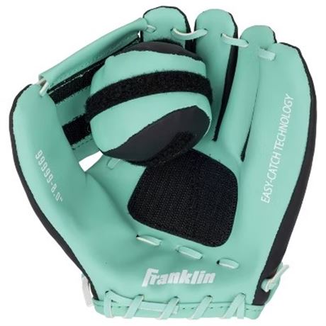 Gant de baseball 8'' Franklin Sports Stik Tek - vert menthe/noir