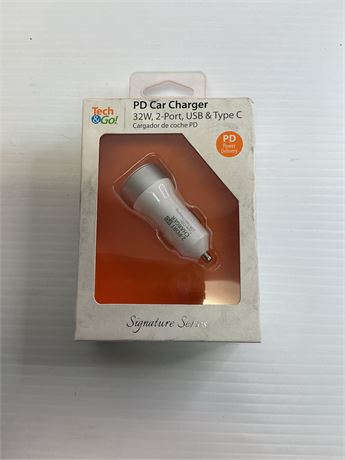 Chargeur d’auto 32 W, 2 ports USB et Type-C
