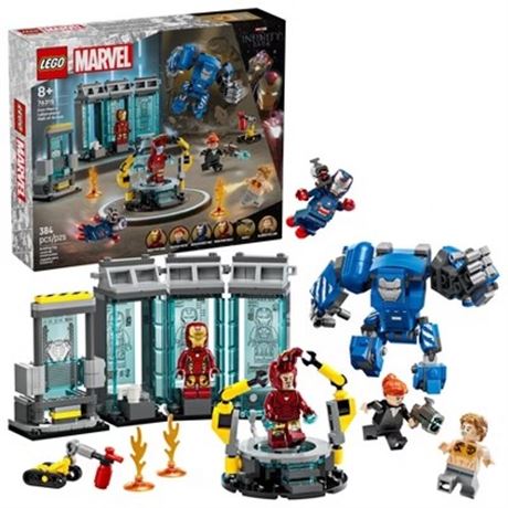 LIRE DESCR. LEGO Marvel Laboratoire d'Iron Man: Hall of Armor avec minifigurines