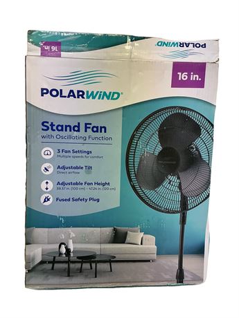 Ventilateur sur pied Polarwind 16 po oscillant