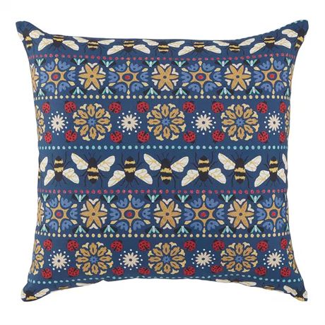 Coussin extérieur rayé 18 x 18 po