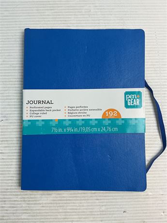 Journal Pen+Gear bleu 7,5 x 9,75 po