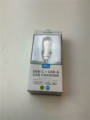 Chargeur auto USB-C et USB-A