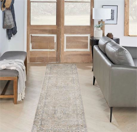 Tapis intérieur lavable Nourison Astra médaillon 2pi 2po x 8pi