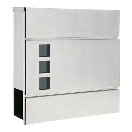BOSSELÉE - Boîte aux lettres inox 304 carrée avec clé