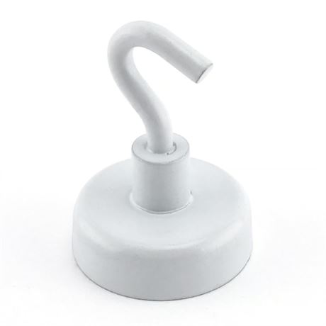 Crochets magnétiques blancs Magnet Source 9 lb – lot de 2
