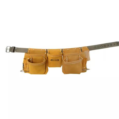 Ceinture à outils en cuir avec 11 poches