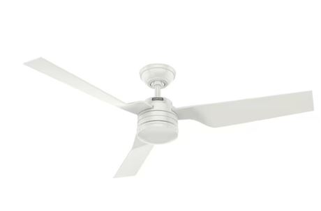 Ventilateur plafond Hunter 52 po Cabo Frio blanc humide + commande murale