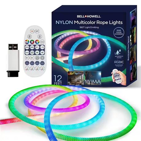Bande lumineuse LED 12 pi USB intérieur/extérieur 180 lumières