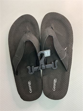 Sandales noires homme George gr.13