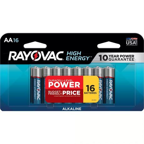 Piles alcalines Rayovac AA haute énergie