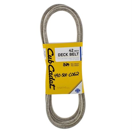 Courroie de plateau Cub Cadet pour tracteurs à gazon 42 po
