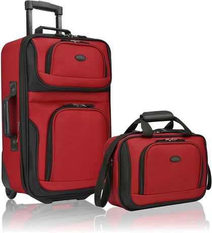 Ensemble de bagage cabine souple léger à roulettes U.S. Traveler Rio, 2 roues