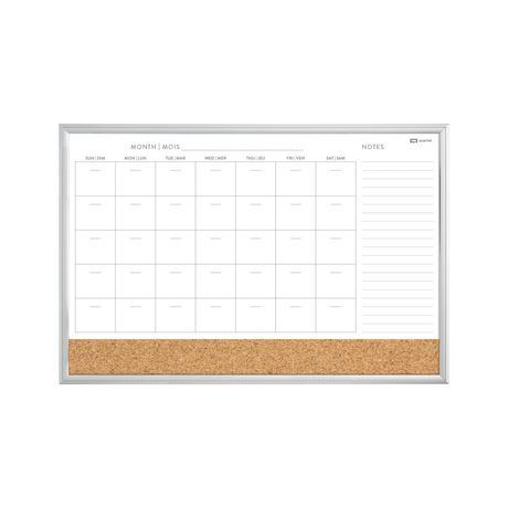 Tableau calendrier combo 24 x 36 cadre alu