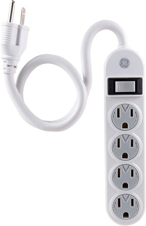 Multiprise GE 4 prises rallonge 45 cm
