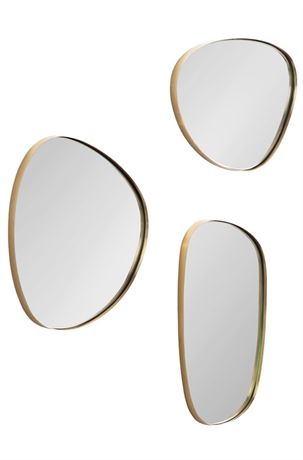 ENSEMBLE DE 3 Miroirs muraux métal irréguliers Rollo