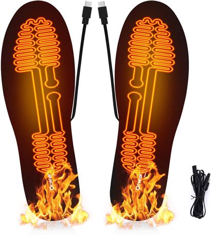 Semelles chauffantes USB hiver homme femme