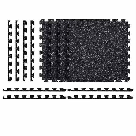 Tapis caoutchouc réversible 20.5 x 20.5 po - 4 pièces