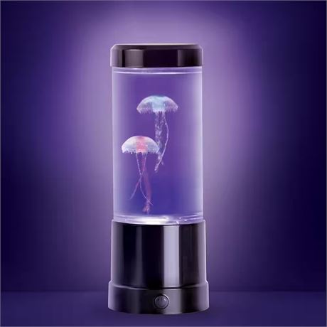 Lampe méduse noire 9 po avec DEL RGB