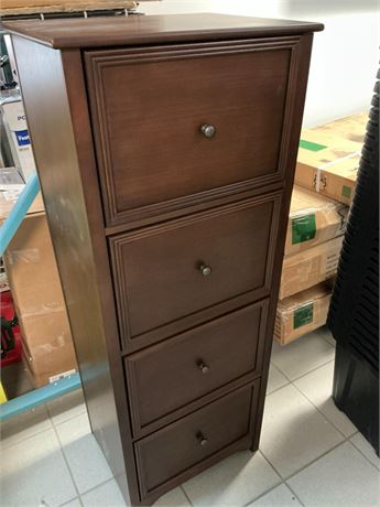 Classeur de bureau en bois 4 tiroirs brun