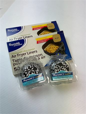 Lot 2 x 50 papiers friteuse et 2 x 36 moules cuisson