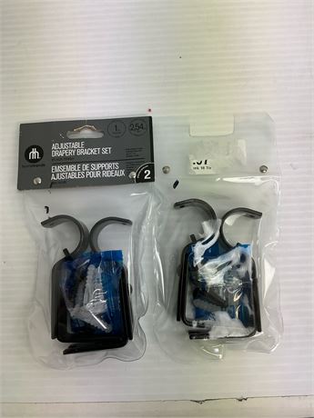 LOT DE 2 PAQUETS - Support pour rideaux