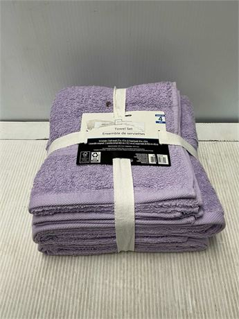Ensemble de 4 serviettes Mainstays 27 x 52 ET 16 x 26po