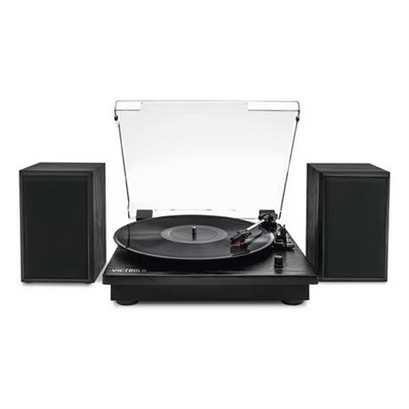 1 HAUT-PARLEUR BRISÉ - Tourne-disque Bluetooth Victrola Montauk + haut-parleurs